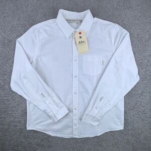 Advisory Board Crystals Abc Mens White Button Down Shirt Long Sleeve XL New $198